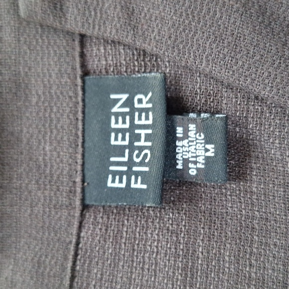 Eileen Fisher Linen Blend V-Neck Quarter Sleeve Top M - Picture 5 of 6